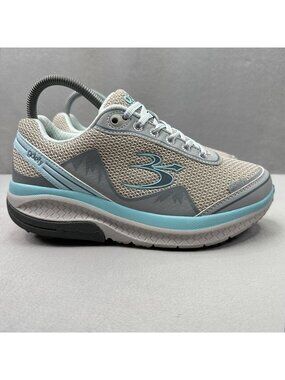 Gravity Defyer Mighty Walk Womens Size 7 (M) Shoes Gray / Blue Arch Support